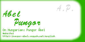 abel pungor business card