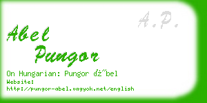 abel pungor business card